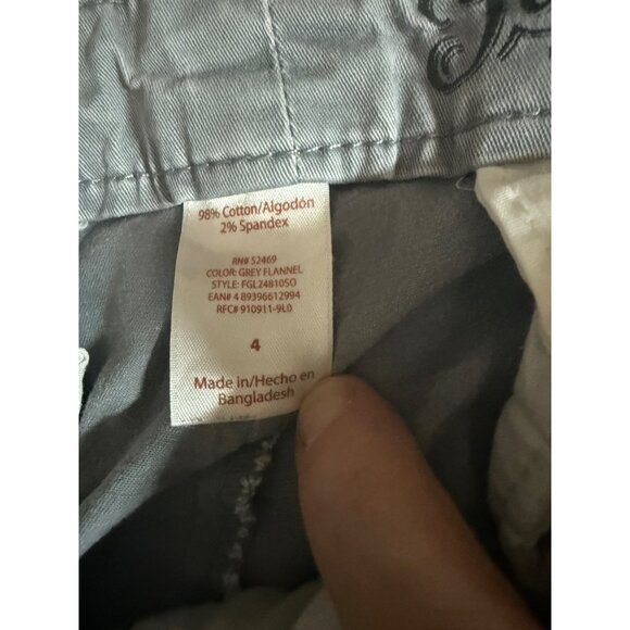 Faded Glory Shorts Womens Size 4 Gray Casual Chino Preppy - Picture 5 of 7